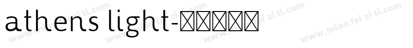 athens light字体转换